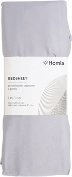 Prześcieradło Danielle szare 90x200 cm (5904183855325)