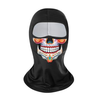 Балаклава літня з принтом "Sugar Skull" — Стиль, Захист та Комфорт. Літній підшоломник