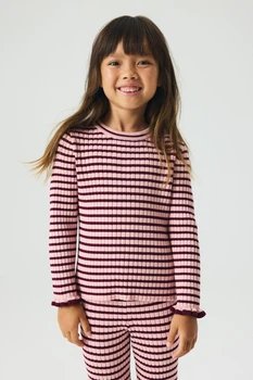 Кофта H&M 1196719 122-128см рожевий смужки