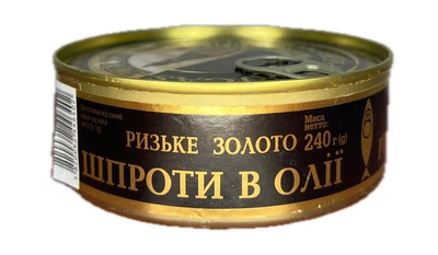 Шпроти в олії Ризьке золото 240 г (F0569)