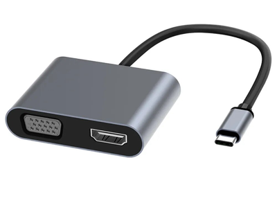 Док-станция удлинитель USB-концентратора сплиттера 4 в 1 HDML VGA 4 порта