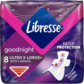 Прокладки гигиенические Libresse Ultra Goodnight Extra Wings 8 шт (7322540918281)