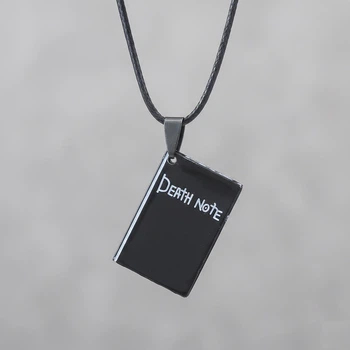 Аниме кулон Death Note чёрная подвеска книга с надписью