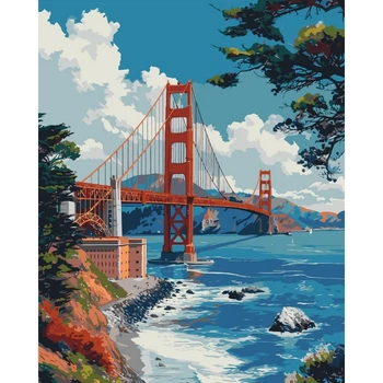 Картина для малювання за номерами Art Craft Міст Золота Брама 40x50см (11070-AC)