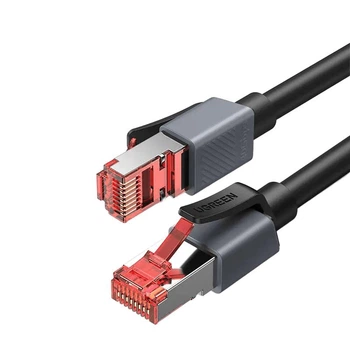 Кабель UGREEN Cat 8 Ethernet 1 метр 40 Гбит/с 2000 МГц круглый патч-корд с оплеткой RJ45 для PS5 XBOX NAS (55186)