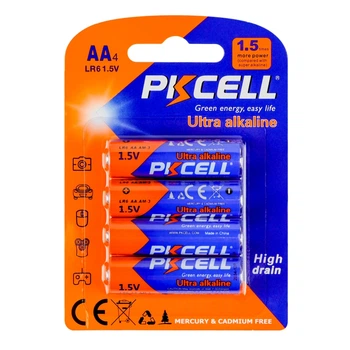 Батарейки PKCELL 1.5V AA/LR6, 4 шт блiстер AA