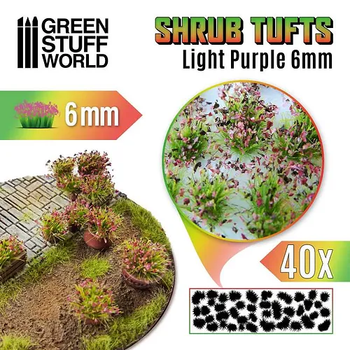 Кущі штучні Green Stuff World Shrubs Tufts 6 mm - Light Purple (фіолетові)