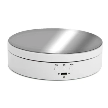 Вращающаяся платформа для демонстрации предметной фотосъемки товаров белая
