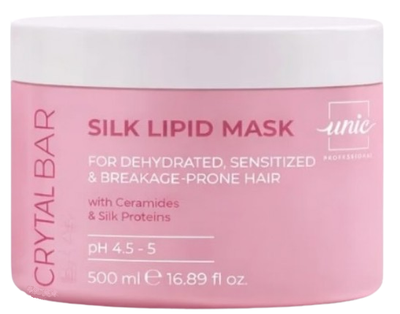 Маска для чувствительных к ломкости волос Unic Crystal Bar Silk Lipid 500 мл (26616WB)