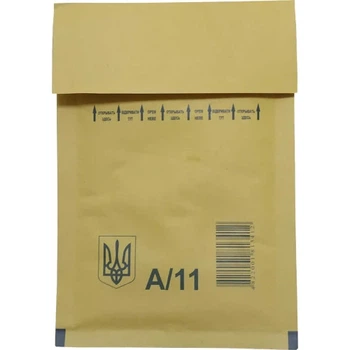 Конверт коричневий з повітряною подушкою №11 100 х 165мм (1521)