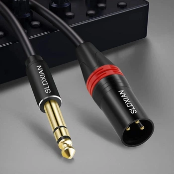Аудиокабель SLDXIAN XLR - 6,35 мм TRS Male to Male Balanced Stereo 5 м