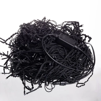 Вулична гірлянда Бахрома 50 м 840 LED чорний провід Мультиколор (LUG-50MBML)