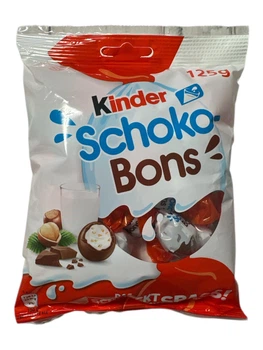 Шоколадні цукерки Kinder Schoko Bons з молочно-горіховою начинкою і шматочками лісового горіха 125г (61052)