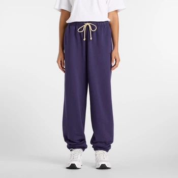 Женские фиолетовые спортивные брюки New Balance Athletics French Terry Jogger 34 (XS) (WP41513BOY)