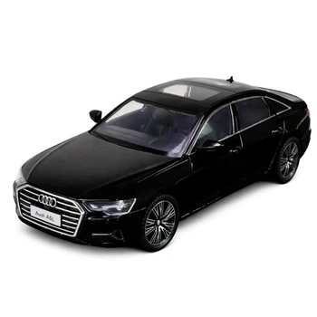 Металлическая машинка Автопром AUDI A6L 1:24 — свет, звук, открывающиеся двери, черная, AP7754