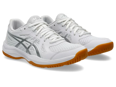 Кросівки волейбольні жіночі Asics Upcourt 6 White/Pure Silver 1072A107-100 (Розмір EU 39 / CM 24.5)