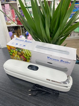Вакууматор бытовой автоматический Vacuum Sealer с цифровым дисплеем и таймером Белый