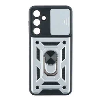 Чехол накладка Guard Shield Armor с кольцом для Samsung Galaxy A16 4G / Samsung Galaxy A16 5G Silver