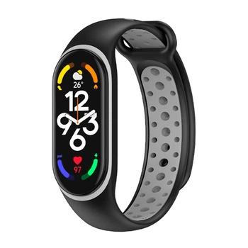 Ремінець для Xiaomi Mi Band 5/6/7 N Sport Black/Grey