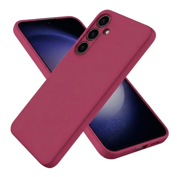 Чохол Fiji Full Soft Premium для Samsung Galaxy S24 Plus (S926) протиударний бампер з мікрофіброю Marsala