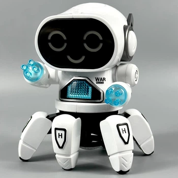 Інтерактивна іграшка Bot Robot Pioneer ZR142, танцюючий з музикою (від батарейок) (17,0см) White