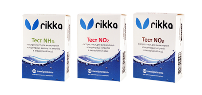 Набор тестов для аквариумной воды Rikka - NH3 / NO2 / NO3