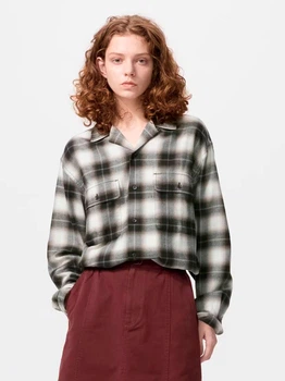 Рубашка хлопковая женская Uniqlo 247156627 2XL Серая (1159853502)
