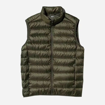 Теплый жилет пуховый короткий женский Uniqlo 180053664 3XL Зеленый (1159853754)