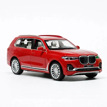 Іграшкова машинка Автопром BMW X7 1:32 — металева модель з відкривними дверима, світлом і звуком, червона, арт. 68470-3