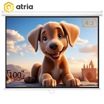 Проекционный экран ATRIA MWM-NTSC-100D настенный ручной 100" 203x153см 4:3