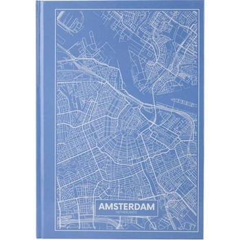Зошит офісний Axent Maps Amsterdam А4 96 арк. клітинка тверда палітурка блакитний (8422-507-A)