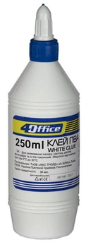 Клей канцелярський 4OFFICE 250 г PVA з дозатором (4-419)