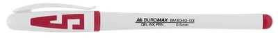 Ручка гелева Buromax чорнило червоне 0.5 мм пластик (BM.8340-03)