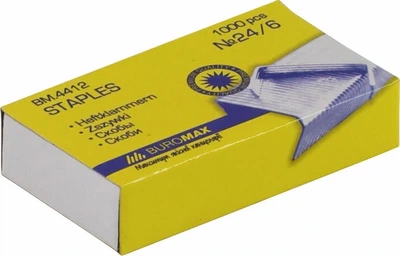 Скоби Buromax ЛЮКС № 24/6 метал 1000шт. (BM.4412)