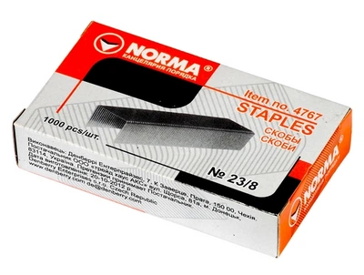 Скоби Norma №23/8 метал 1000 шт. 4767 (04030260)