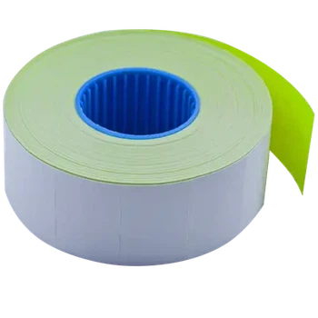 Цінник прямокутний Buromax 26х16мм 16м 1000шт внутрішня намотка жовтий (BM.281103-08)