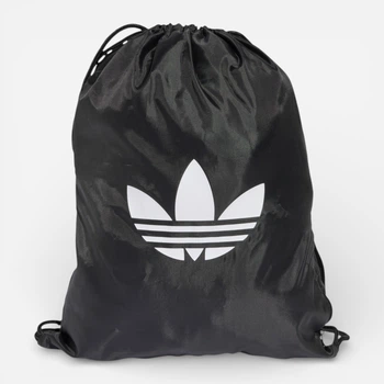 Рюкзак спортивний тканинний 16 л вміщує формат А4 Adidas Adicolor Gymsack JX0229 Чорний (4068808821902)