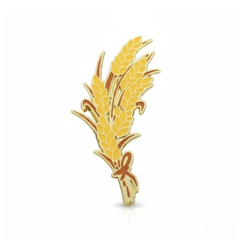Значок BROCHE брошь бижутерия Колоски жёлтый BRGV115324