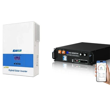 Комплект резервного питания 6кВт: гибридный инвертор EASUN 6.2kW 48V ISolar-SMG-II-6.2KW Wi-Fi + аккумулятор LiFePO4 Eco-Worthy 51.2V 100Ah 5120Wh BMS >6000 циклов