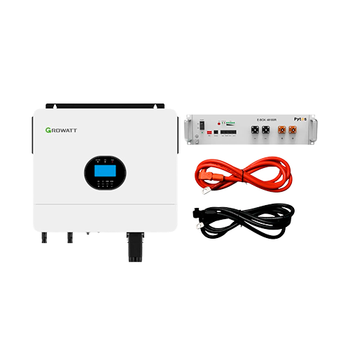 Комплект автономного енергозабезпечення Growatt SPF 6000 ES Plus 6kW + Pytes E-Box 48100R 5.12kWh White