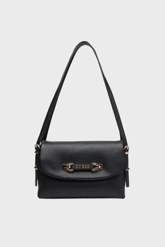 Жіноча чорна сумка LEFIA FLAP Guess OS HWBG9644190