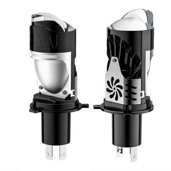 Bi-LED мини линзы H4 100W 6000K 26000 лм, Canbus, ближний и дальний свет, комплект 2 шт
