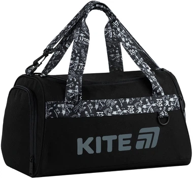 Сумка спортивна Kite Education No Rules 20х41х24 см Чорна (K26-2505-2)