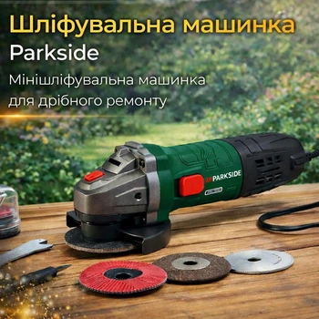Шлифовальная машина Parkside PWS 115 B2 болгарка для дома и мастерской