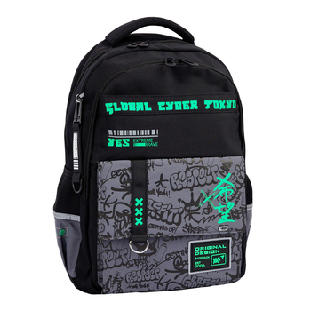 Рюкзак шкільний для старших класів ортопедичний Yes TS-48 Extreme Brave 55992 чорний для хлопчиків