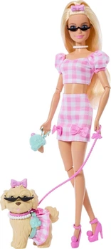 Кукла Barbie Twinning Looks Doll with Pet Dog in Matching Pink Барби в одинаковых нарядах с собачкой, JFP36