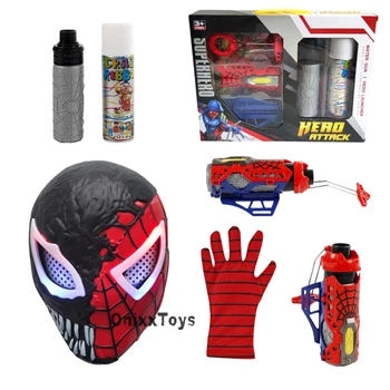 Игровой набор Spider-Man / Venom: маска и перчатка со светящимися глазами и звуком, стреляет паутиной и водой