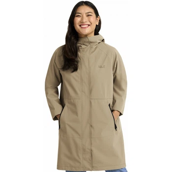 Плащ ONERA 2L COAT W Jack Wolfskin A65749_A0083 42-44 Бежевий (4064886651011)