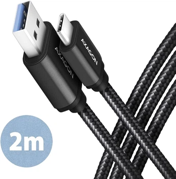 Кабель Axagon USB-C TO USB 3.2 2 м Black (BUCM3-AM20AB)