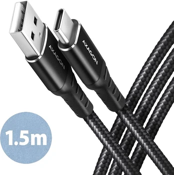 Кабель Axagon USB-C TO USB 2.0 1.5 м Black (BUCM-AM15AB)